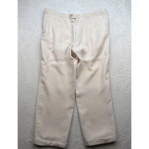 Brioni Mens Dress Pants Cream Flat Front Tailored Italy Classic 39 Waist
